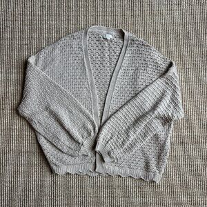 Women's Fat Face Crochet Cardigan Beige Size 12